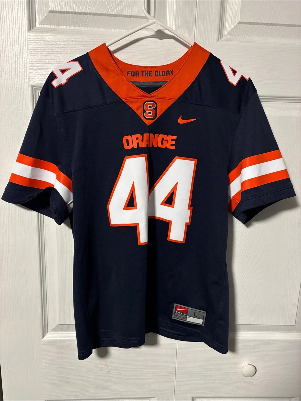 Nike Navy Orange White Syracuse #44 Football Jersey